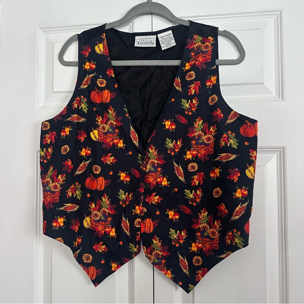 Vintage Basic Edition Fall/Autumn Holiday Themed Vest